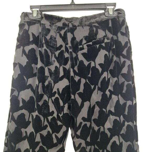 Anthropologie Harlyn Velvet Burnout Slim Leg Pants Size 2 - Picture 9 of 12